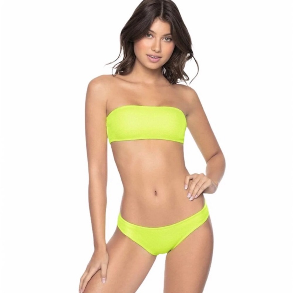 PilyQ Pineapple Reef Tube Bandeau Bikini NWT